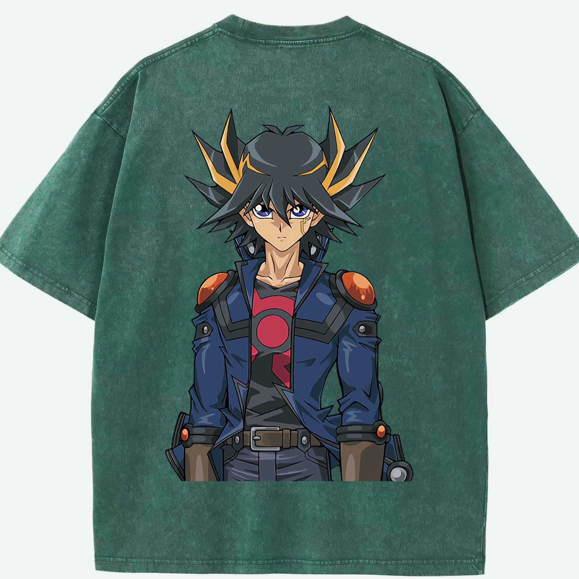 （画像用） 遊☆戯☆王 Yu-Gi-Oh! 綿100% ヴィンテージ風 半袖Tシャツ（背面プリント）